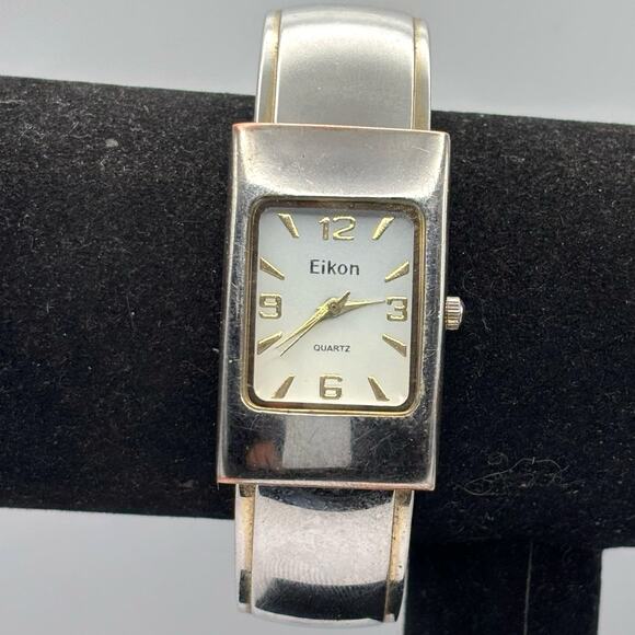 Silver Eikon Cuff Watch - Picture 1 of 4